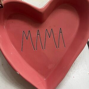 Rae Dunn Pink Heart-Shaped 'Mama' Dish